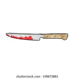 Cartoon Bloody Kitchen Knife Stock Illustration Shutterstock