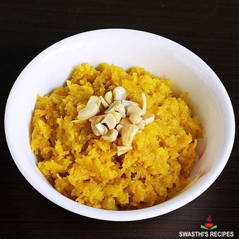 Pumpkin Halwa Kaddu Ka Halwa Swasthi S Recipes