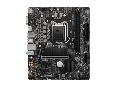 Msi B560m Pro Intel Lga 1200 Socket Micro Atx Desktop Motherboard