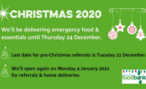 Our Christmas Opening Times Wandsworth Foodbank