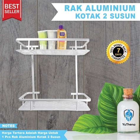 Promo Rak Aluminium Kotak 2 Susun Rak Dua Susun Dapur Shampo Sabun