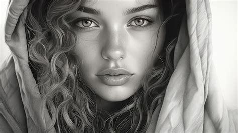 Premium AI Image | Hyper Realistic Portrait Drawing