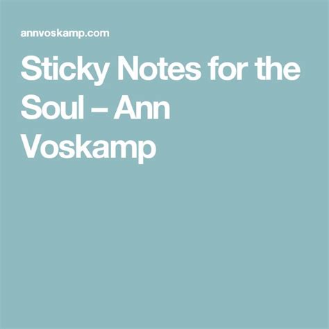 Sticky Notes For The Soul Ann Voskamp Sticky Notes Sticky Ann Voskamp