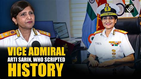 Have Many Plans Vice Admiral Arti Sarin First Woman Dg Of Armed