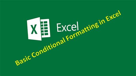 Basic Conditional Formatting In Excel How To Use Conditional Formatting In Excel