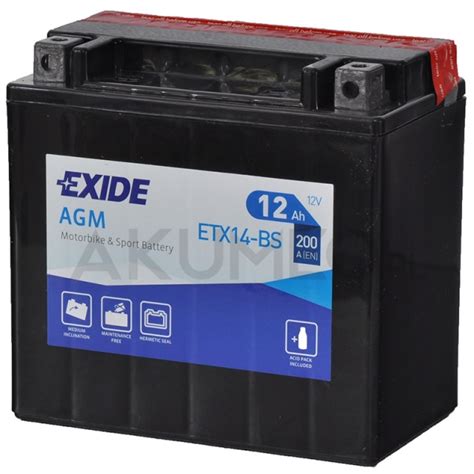 Exide Etx Ah Bs Sklep Motocyklowy Ms Mot