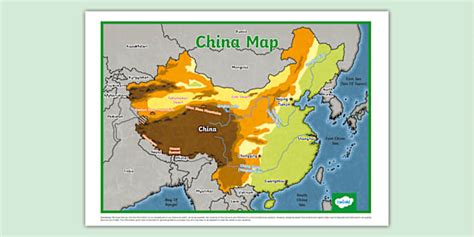 Ks China Display Map Lehrer Gemacht Twinkl