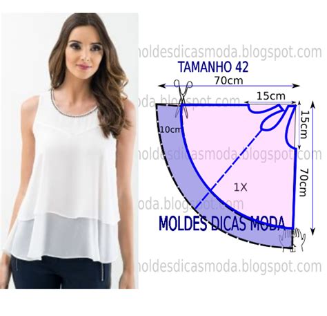 Blusa branca gode Moldes Dicas Moda Выкройки Модные вещи своими