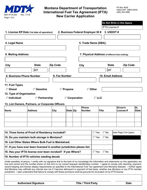 Form Mdt Ifta 002 Fill Out Sign Online And Download Fillable Pdf Montana Templateroller