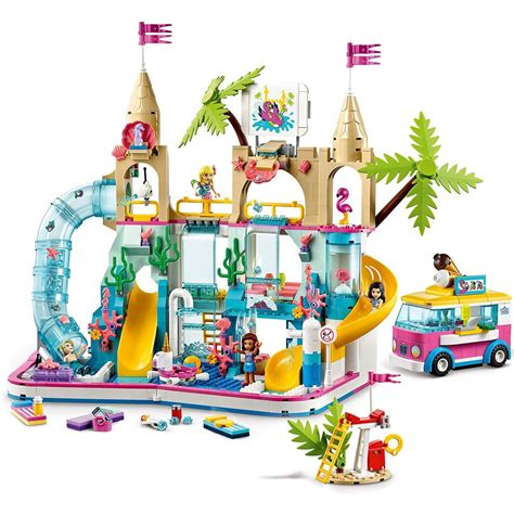 LEGO Friends Summer Fun Water Park Resort Play Set With Stephanie, Emma ...