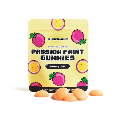 Pixieplums Passion Fruit Gummies 500mg Buy Edibles Online At Budlyft