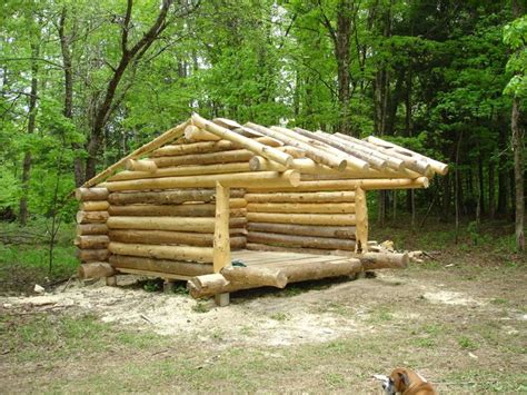 Building An Adirondack Lean To Very Pic Heavy Log Shed