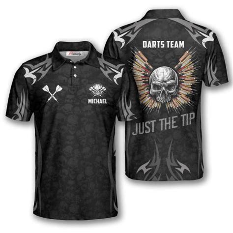 Skull Angel Wings Custom Darts Shirts For Men Primesty