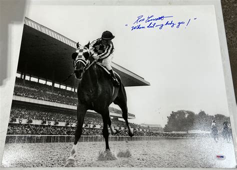 Secretariat Ron Turcotte Signed X Belmont Photo Inscribed