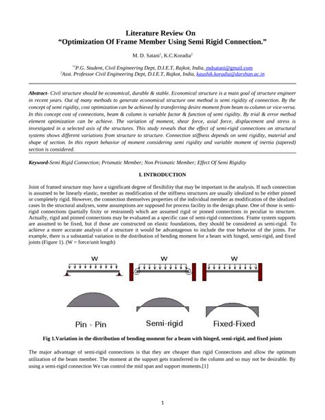 Pdf Optimization Of Frame Member Using Semi Rigid Connection