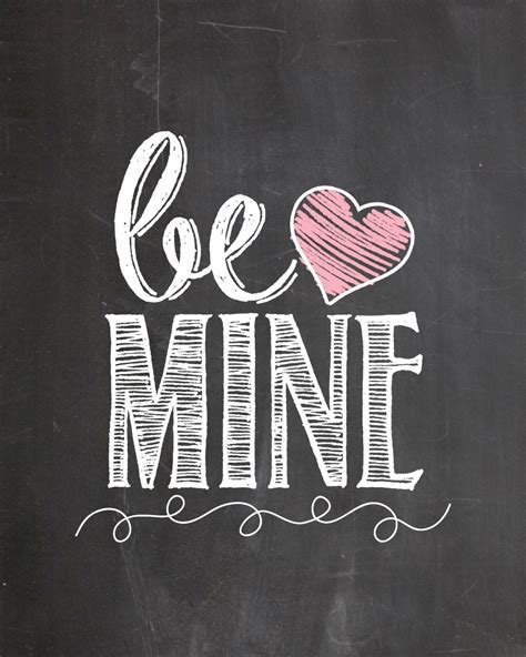 Chalkboard Valentines Love Prints