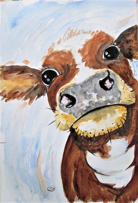 Jersey Cow Painting at PaintingValley.com | Explore collection of Jersey Cow Painting