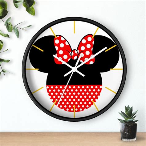 Minnie Mouse Wall Clock Disney Wall Clock Inch Wall Etsy