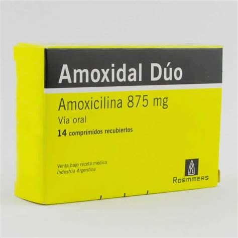 Punto Farma Amoxidal Dúo Amoxicilina 875 mg Caja de 14 comprimidos