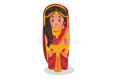 Draupadi Vector Cartoon Illustration Stock Vector Illustration Of