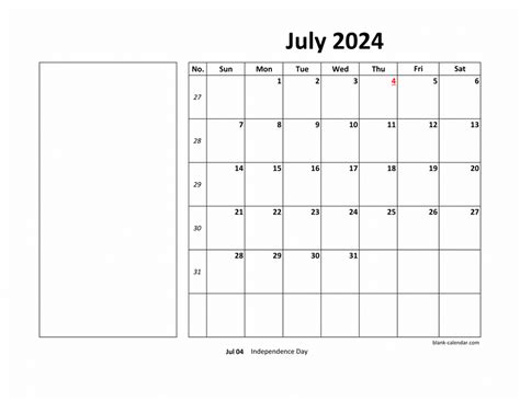 Proposal July 2024 Calendar Printable Doro Nanete