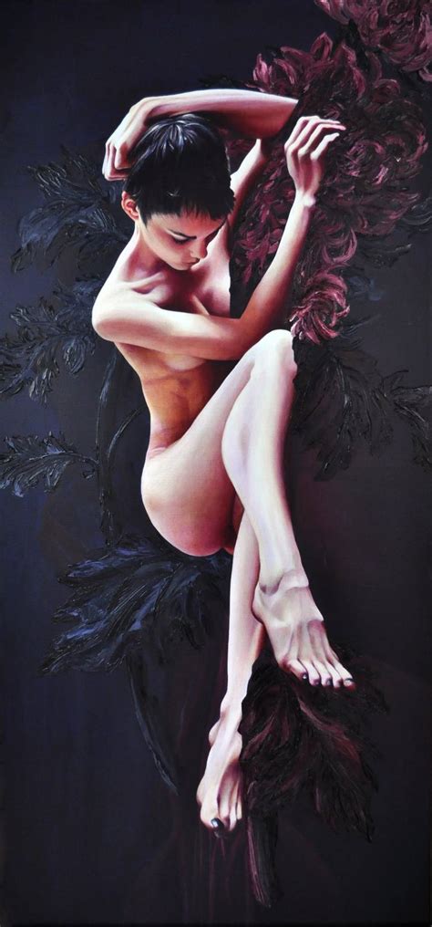 Laukika Apsara Fleur Nude Woman And Impasto Flower Painting By Victoria Selbach Saatchi Art
