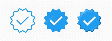 Insignia De Icono Verificado Para Marcas De Etiqueta De Verificación De