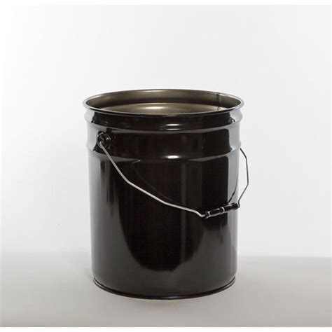 Gallon Black Open Head Pail Rust Inhibited Un Rated Pipeline Packaging