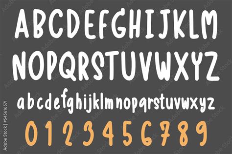 Hand Drawn Vector Alphabet Script Font Brush Font Isolated Letters