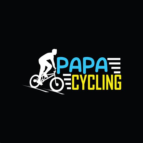 Papa Cycling Vector T Shirt Design Bicycle T Shirt Design Can Be Used