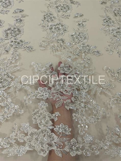 NEW NUDE PETUNIA EXQUISITE PEARL BEADED LACE