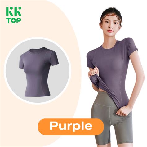 Jual KKTOP Kaos Olahraga Yoga Wanita T Shirt Baju Gym Wanita Kaos Lari