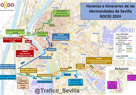 Cortes de tráfico en Sevilla por la salida de las hermandades del Rocío