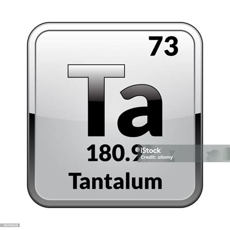 The Periodic Table Element Tantalum Vector Illustration Stock