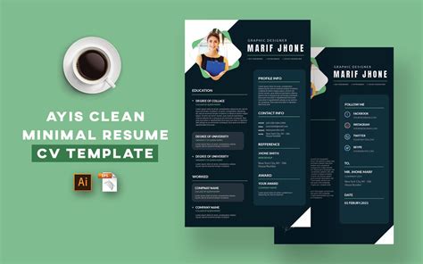 Clean Minimal Resume Cv Template