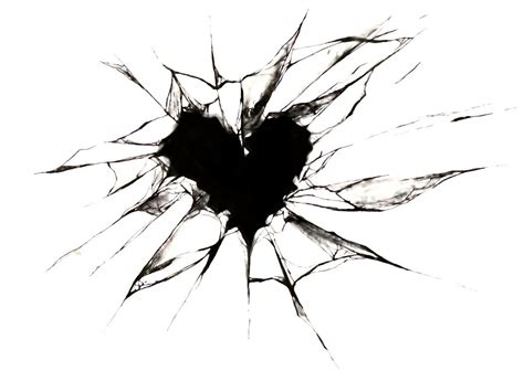 Broken Heart Art Print Shattered Glass Heart. Emotional Art Original ...