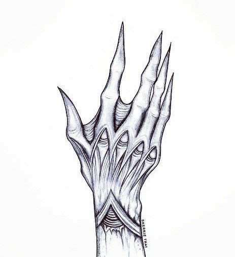 Demon hand concept art drawing by Sherrie Thai of Shaireproductions.com | How to draw hands ...