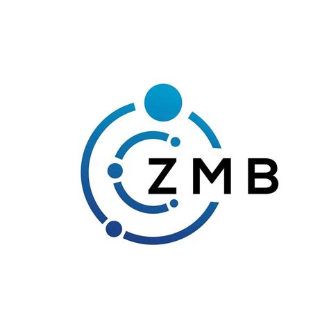 Zmb Letter Technology Logo Design On White Background Zmb Creative