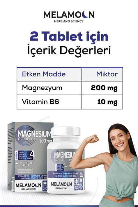 Melamoon Magnezyum Kompleks Ve Vitamin B P P Bisglisinat Malat