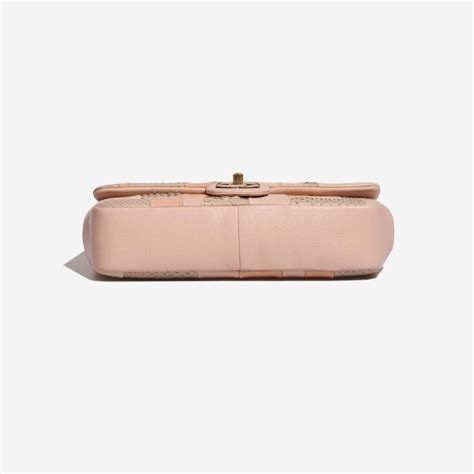 Chanel Timeless Medium Lamb Python Multicolour Nude Pink Sacl B