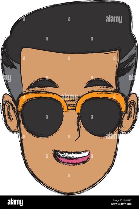 Man With Sunglasses Cartoon Stock Vector Image And Art Alamy