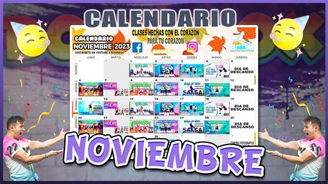 Calendario Noviembre Obsequio Boombox Fitness Youtube