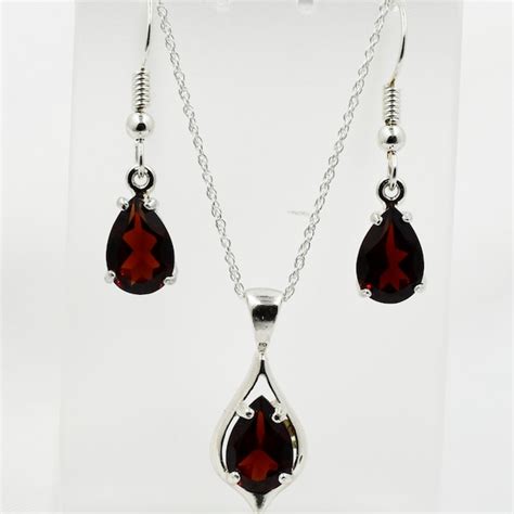 Garnet Jewelry - Etsy