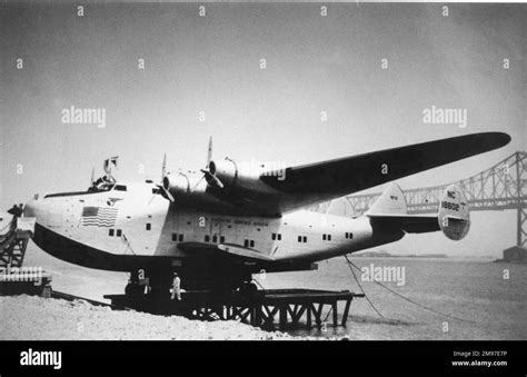 Boeing 314A Forward View Beached Pan Am Stock Photo Alamy