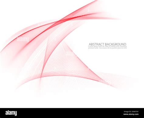 Abstract Vector Background Red Waved Lines For Brochure Website