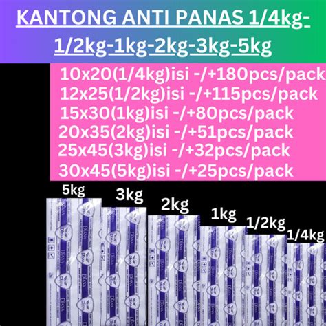 Jual Kantong Plastik Tahan Panas X Anti Panas Plastik Buram Uk