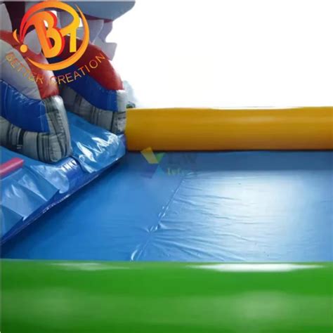 Commercial Giant Shark Inflatable Water Slide With Pool For Sale