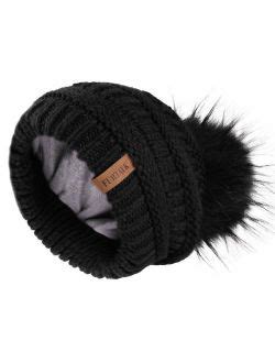 Buy Furtalk Womens Winter Knit Slouchy Beanie Hat Warm Skull Ski Cap