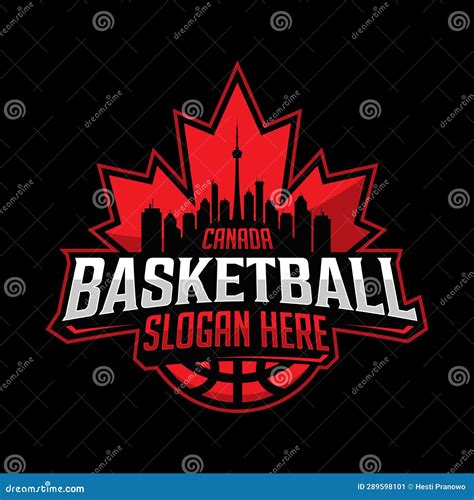 Canada Basketball Team Logo Emblem In Modern Style Stock Illustration