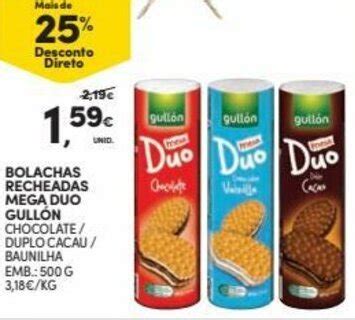 Promoção Bolachas Recheadas Mega Duo Gullón 500g em Continente